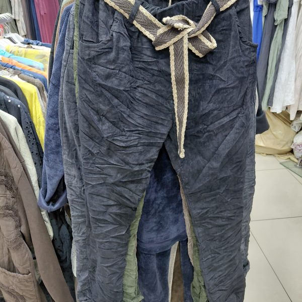 İtalyan Fitilli Kadife Kırışık Model Pantolon
