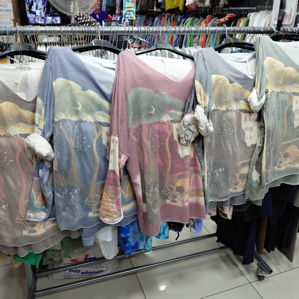 İtalyan Desenli Triko Bluz