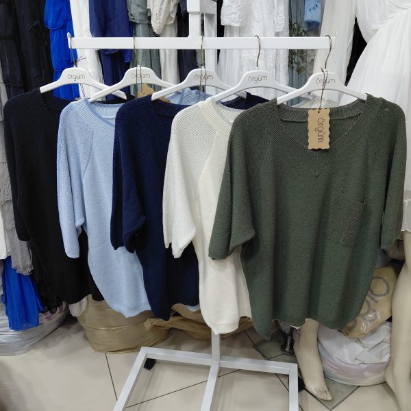 Örgüm Cepli Merserize Triko